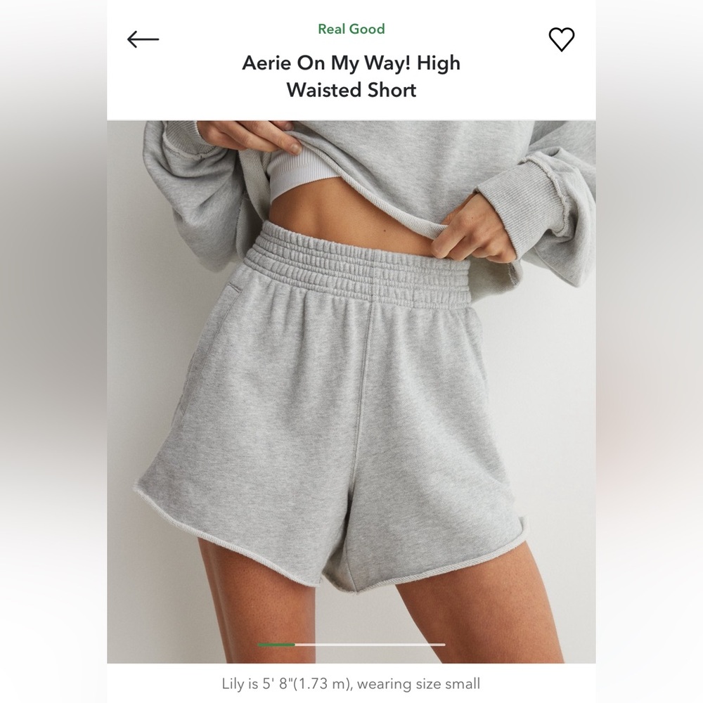 Aerie high-waisted sweat shorts
